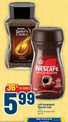 Marché Adonis CAFÉ INSTANTANNÉ NESCAFÉ RICHE | NESCAFÉ RICH INSTANT COFFEE offer
