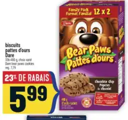 Marché Adonis BISCUITS PATTES D'OURS DARE | DARE BEAR PAWS COOKIES offer
