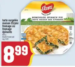 Marché Adonis TARTE SURGELÉE MAISON ELZYMI FROMAGE OU FROMAGE ÉPINARDS | ELZYMI FROZEN PIE offer