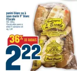 Marché Adonis PANINI BLANC OU À SOUS MARIN 9 BLANC L'ESCALE | L'ESCALE WHITE PANINI OR WHITE 9 SUBMARINE ROLL offer