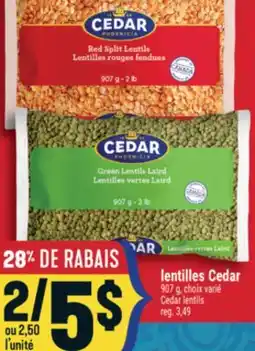 Marché Adonis LENTILLES CEDAR | CEDAR LENTILS offer