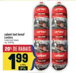 Marché Adonis SALAMI TOUT BOEUF LESTERS | LESTERS BEEF SALAMI offer