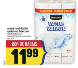 Marché Adonis ESSUIE-TOUT DOUBLE ÉPAISSEUR SELECTION | SELECTION DOUBLE-PLY PAPER TOWELS offer