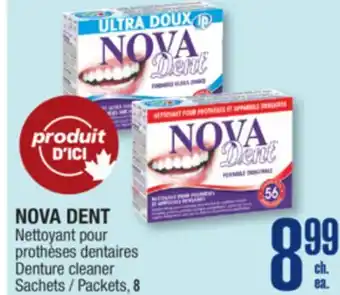 Jean Coutu NOVA DENT Denture cleaner Packets offer