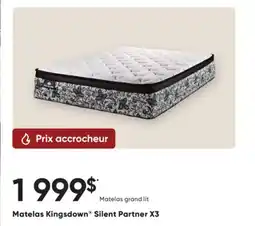 Dormez Vous Matelas Kingsdown Silent Partner X3 offer