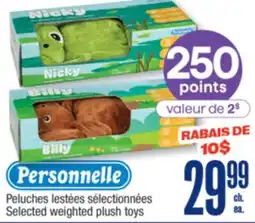 Jean Coutu PERSONNELLE Selected weighted plush toys offer