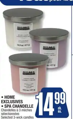 Jean Coutu HOME EXCLUSIVES, SPA CHANDELLE Selected 3-wick candles offer