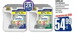 Jean Coutu SIMILAC Pro-Advance Selected powdered formulas offer