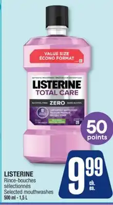 Jean Coutu LISTERINE Selected mouthwashes offer