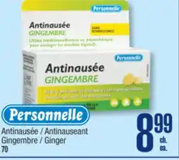 Jean Coutu PERSONNELLE Antinauseant Ginger offer