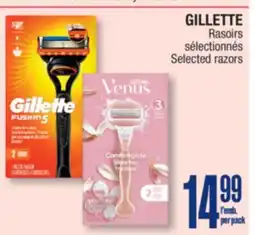 Jean Coutu GILLETTE Selected razors offer