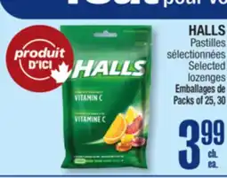Jean Coutu HALLS Selected lozenges offer