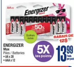 Jean Coutu ENERGIZER Max Batteries offer