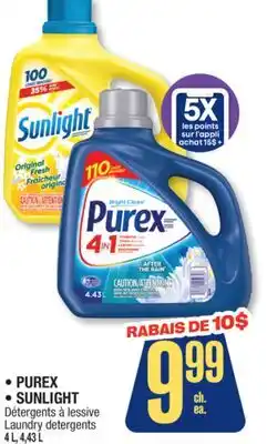 Jean Coutu PUREX, SUNLIGHT Laundry detergents offer