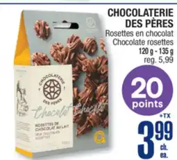 Jean Coutu CHOCOLATERIE DES PÈRES Chocolate rosettes offer