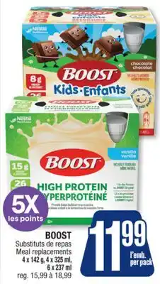 Jean Coutu BOOST Meal replacements offer