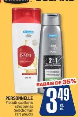 Jean Coutu PERSONNELLE Selected hair care proucts offer