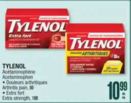 Jean Coutu TYLENOL Acétaminophène Arthritis pain, 50 Extra strength, 100 offer