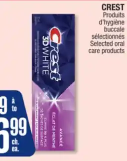 Jean Coutu CREST Selected oral care products offer