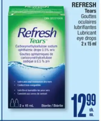 Jean Coutu REFRESH Lubricant eye drops offer