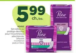 Proxim POISE Selected incontience pads or liners offer