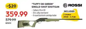 Pronature ROSSI TUFFY OD GREEN -$20 ROSSI SINGLE-SHOT SHOTGUN offer
