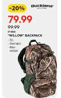 Pronature BUCKLAND OUTFITTERS WILLOW BACKPACK offer