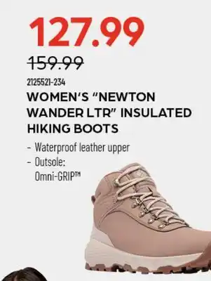 Pronature COLUMBIA WOMEN'S NEWTON WANDER LTR INSULATED HIKING BOOTS offer