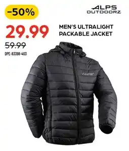 Pronature ALPS OUTDOORZ MEN'S ULTRALIGHT PACKABLE JACKET offer