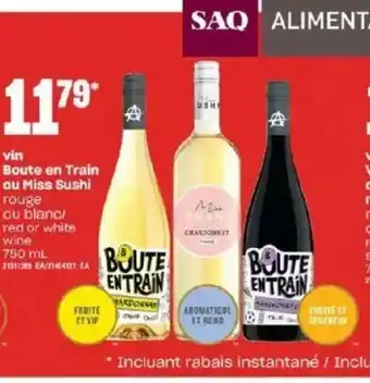 Provigo Vin Boute En Train Ou Miss Sushi offer