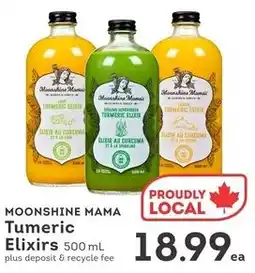 IGA Moonshine mama tumeric elixirs offer