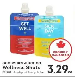 IGA Goodvibes juice co. wellness shots offer