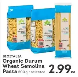 IGA Bioitalia organic durum wheat semolina pasta offer