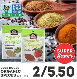 IGA Club house organic spices offer