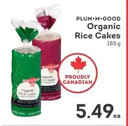 IGA Plum.m.good organic rice cakes offer