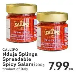 IGA Callipo nduja splinga spreadable spicy salami offer