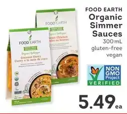 IGA Food earth organic simmer sauces offer