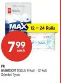 Shoppers Drug Mart PC bathroom tissue offer