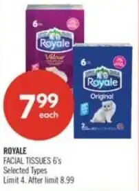 Shoppers Drug Mart Royale facial tissues offer