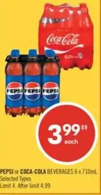 Shoppers Drug Mart Pepsi or coca-cola beverages offer