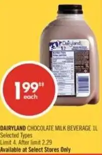 Shoppers Drug Mart Dairyland chocolate milk beverage offer