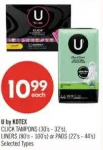 Shoppers Drug Mart U by Kotex offer