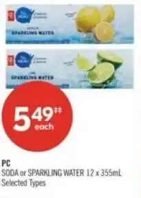 Shoppers Drug Mart PC soda or sparkling water offer