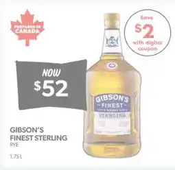 Real Canadian Liquorstore GIBSON'S FINEST STERLING offer