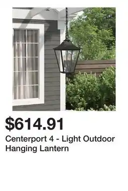 Wayfair Centerport 4 - Light Outdoor Hanging Lantern offer