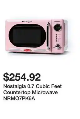 Wayfair Nostalgia 0.7 Cubic Feet Countertop Microwave NRMO7PK6A offer