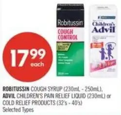 Shoppers Drug Mart Robitussin and advil offer
