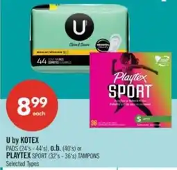 Shoppers Drug Mart U by kotex or playtex sport offer