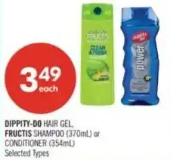 Shoppers Drug Mart Dippity-do hair gel and fructis shampoo offer