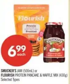 Shoppers Drug Mart Smucker's jam or flourish protein pancake offer